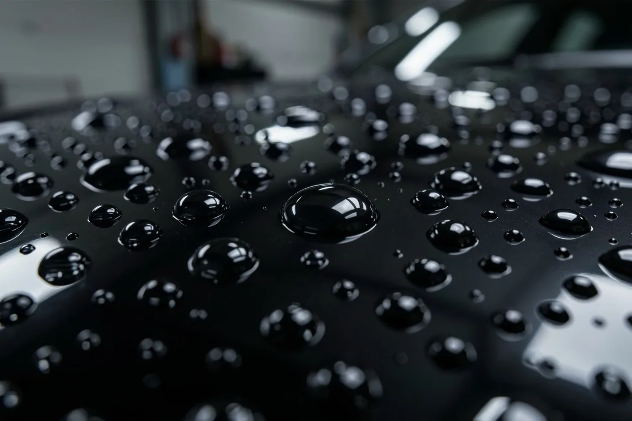 Hydrofobe eigenschappen en waterbeading na keramische coating
