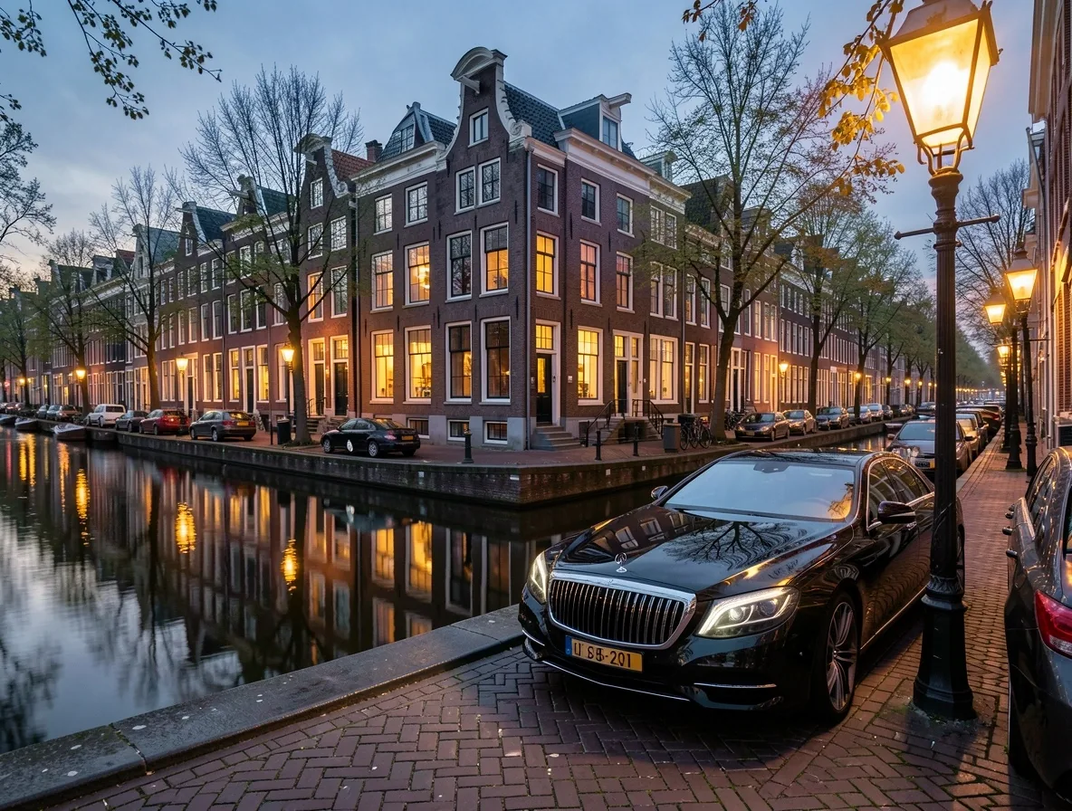 Prinsengracht bij avond met het Merendal clubpand